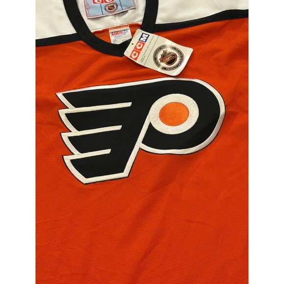 Deadstock Vintage 1990's CCM Philadelphia Flyers NHL Hockey Jersey Men's Large - Picture 5 of 7